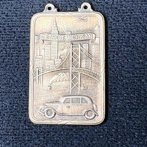Vintage 1933 Head Camp Modern Woodmen Of America Pocket Watch Fob Detroit
